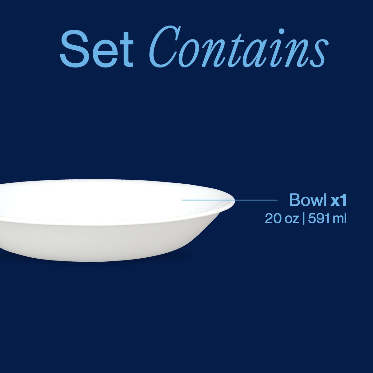 Corelle® Winter Frost White 20-ounce Meal Bowls, 6-pack - Image 3
