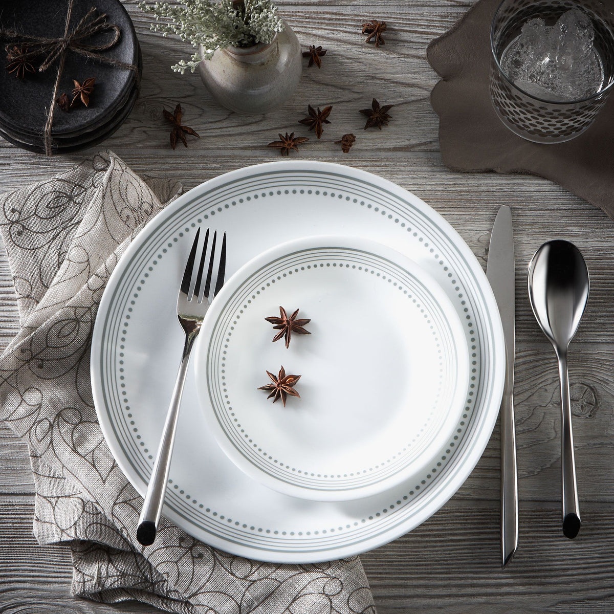 Corelle® Mystic Gray 78-piece Dinnerware Set, Service for 12 - Image 3