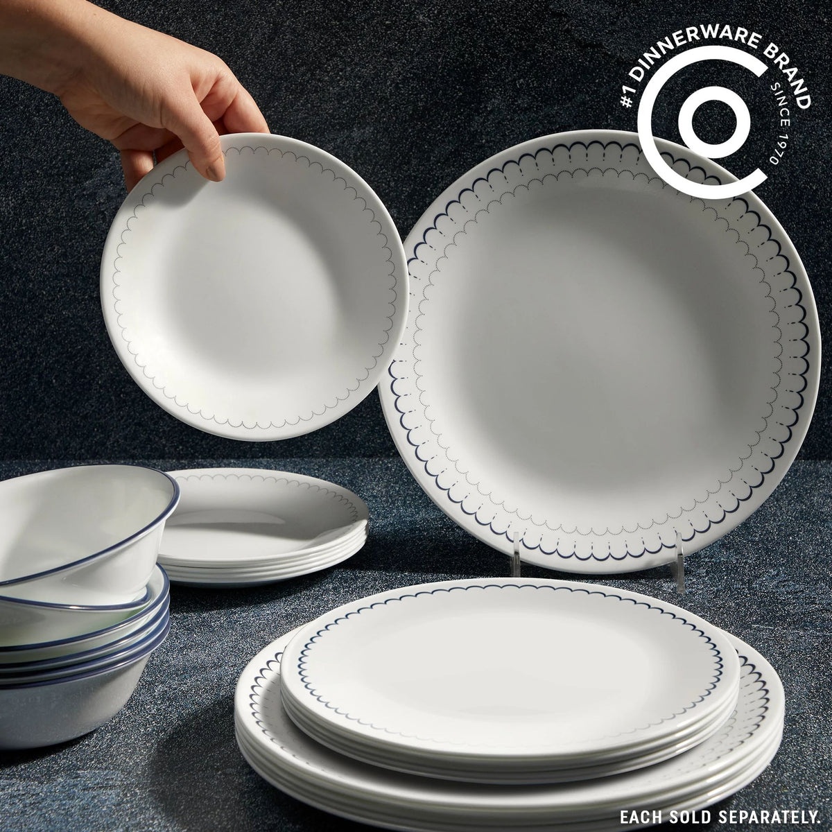 Corelle® Caspian Lace 8.5" Lunch Plate, 6 pack - Image 4