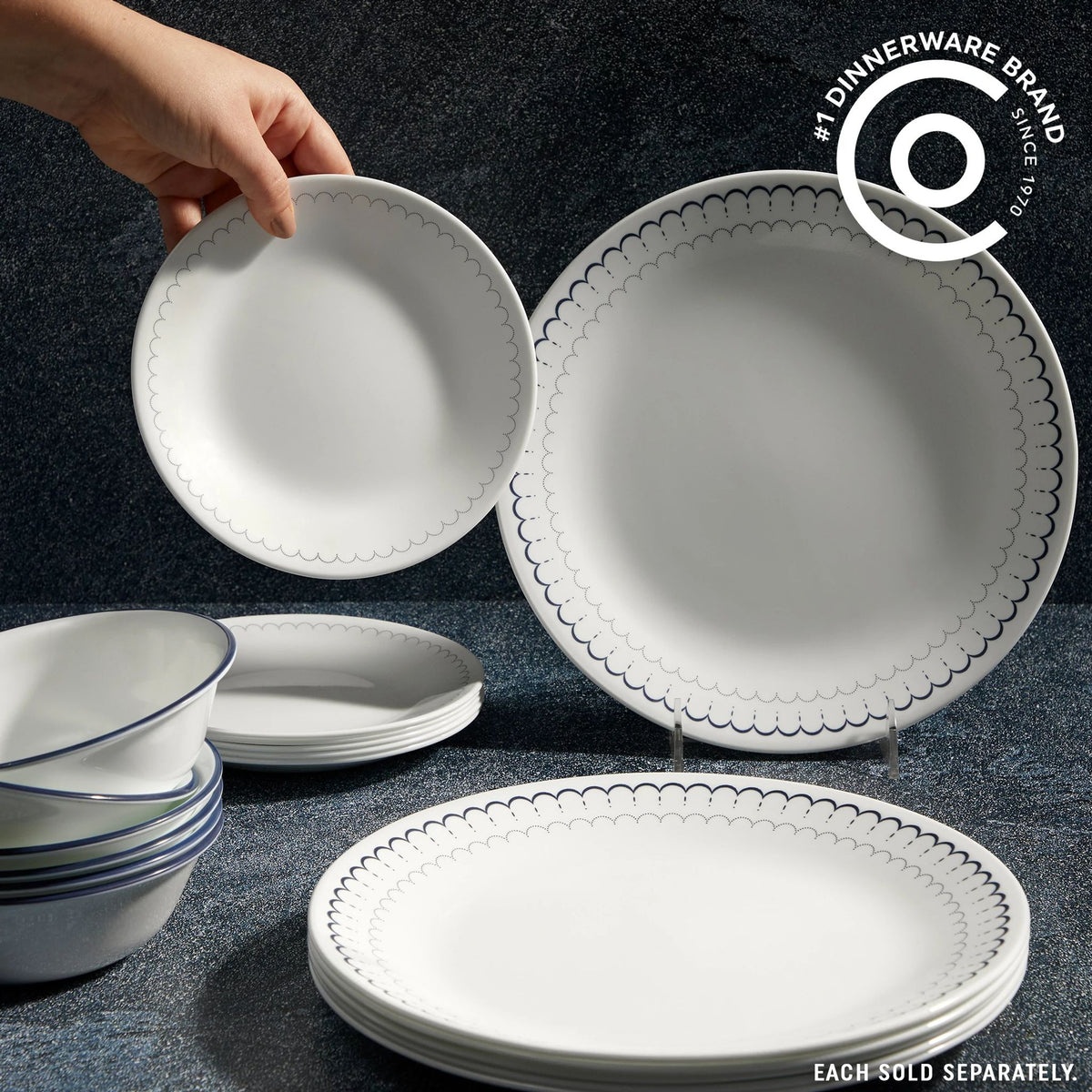 Corelle® Caspian Lace 6.75" Appetizer Plate - Image 2