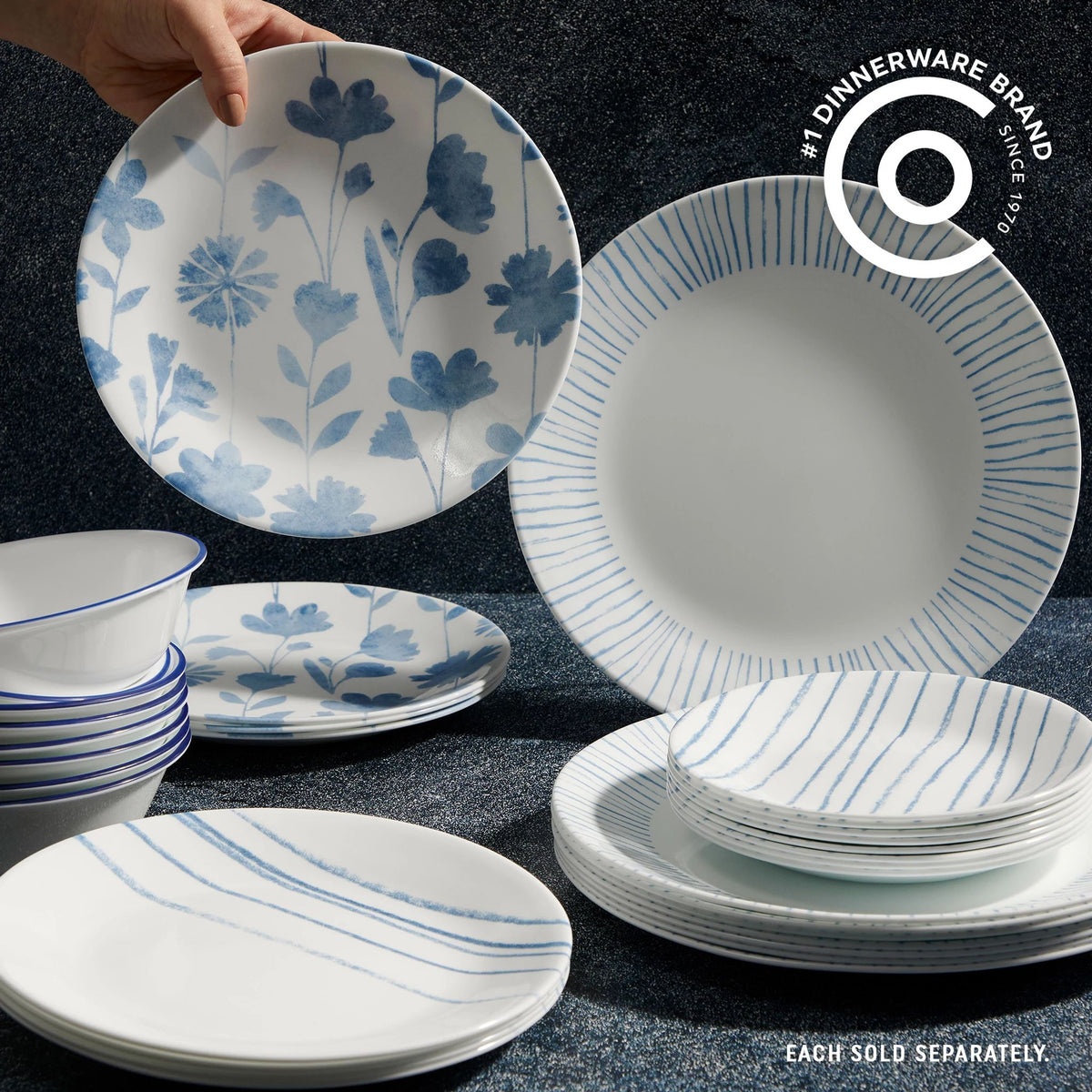 Corelle® Botanical Stripes 10.25" Dinner Plate - Image 4