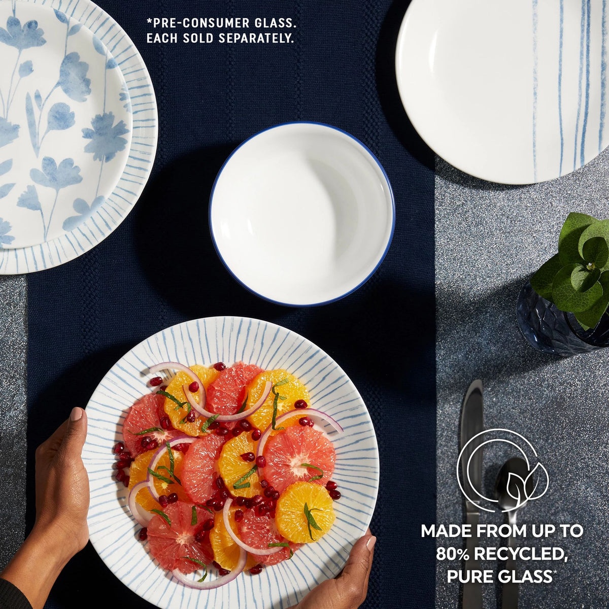 Corelle® Botanical Stripes 10.25" Dinner Plate - Image 6