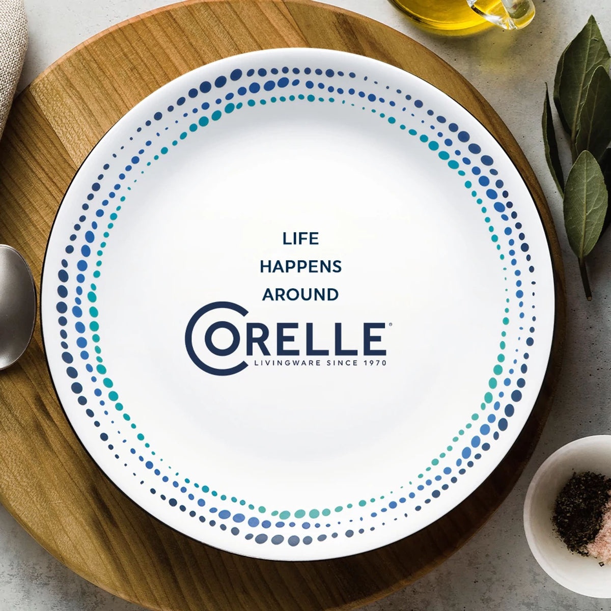 Corelle® Ocean Blues 16-piece Mugless Dinnerware Set, Service for 4 - Image 7