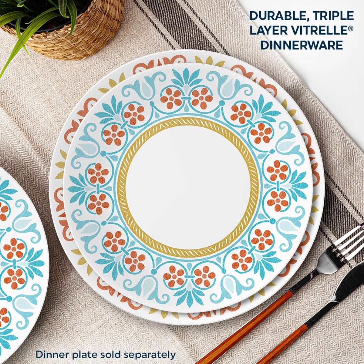 Corelle® Global Collection Terracotta Dreams 8.5" Salad Plate - Image 2
