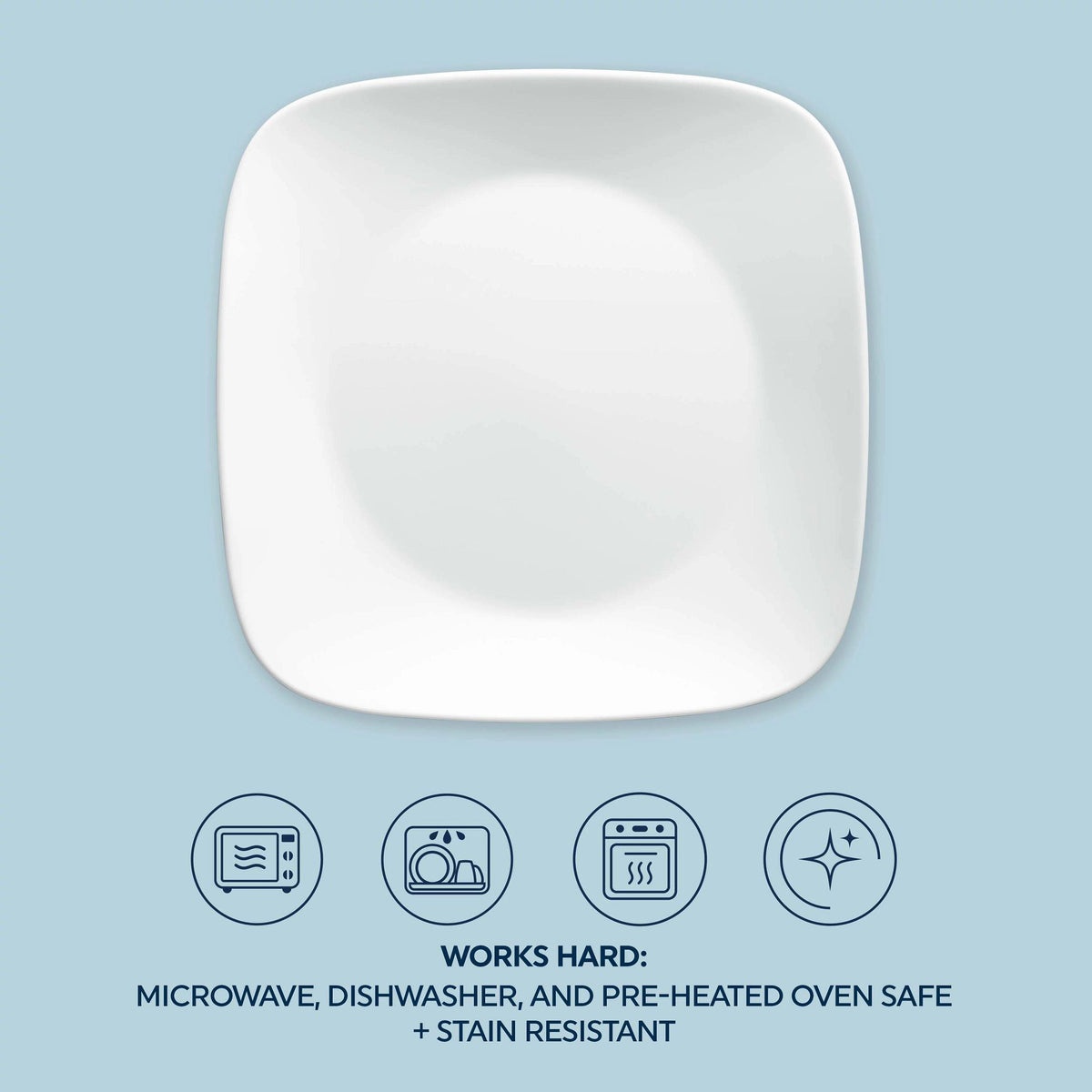 Corelle® Boutique Vivid White 8-piece Dinnerware Set, Service for 4 - Image 4